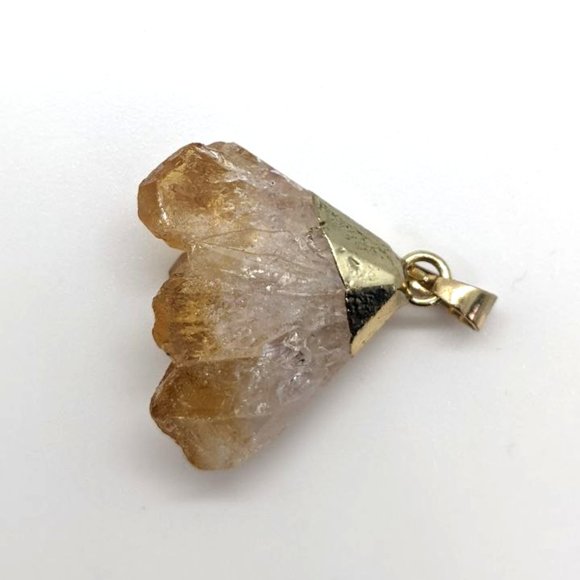 NWOT Raw natural citrine stone pendant - Picture 2 of 6